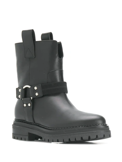 Shop Sergio Rossi Combat Boots In Black