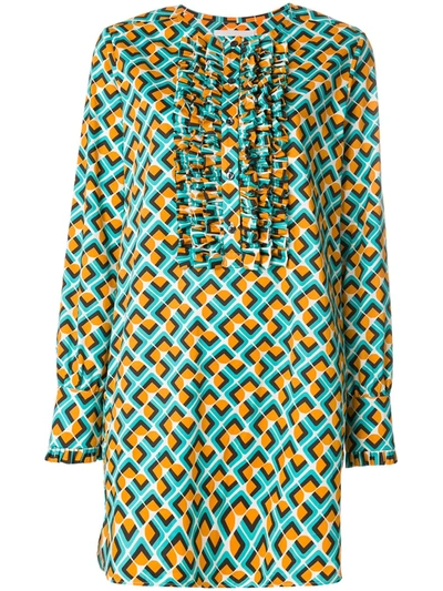 Shop La Doublej Domino Tuxedo Dress In Multicolour