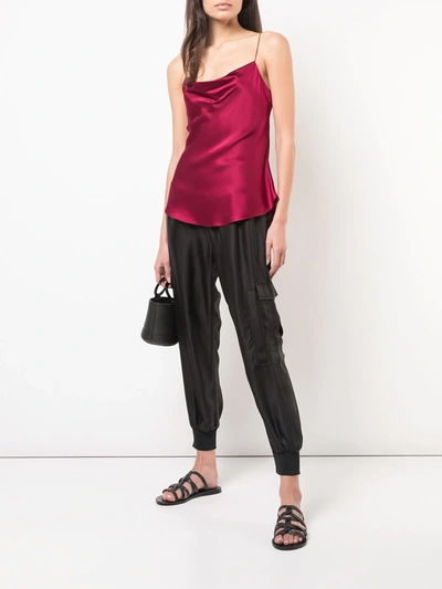 Cinq À Sept Tous Les Jour Giles Cupro Joggers In Black