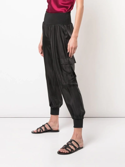 Cinq À Sept Tous Les Jour Giles Cupro Joggers In Black