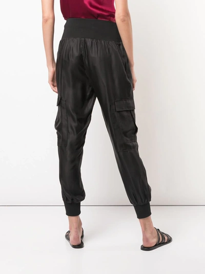Cinq À Sept Tous Les Jour Giles Cupro Joggers In Black