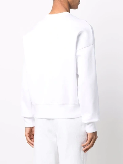 Alexander Mcqueen Felpa Con Ricamo Logo Graffiti In White