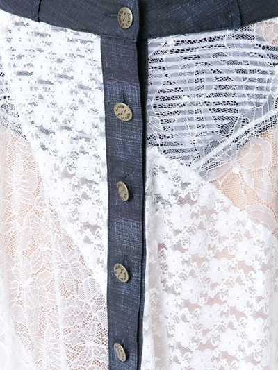 Amir Slama Long Lace Skirt In White