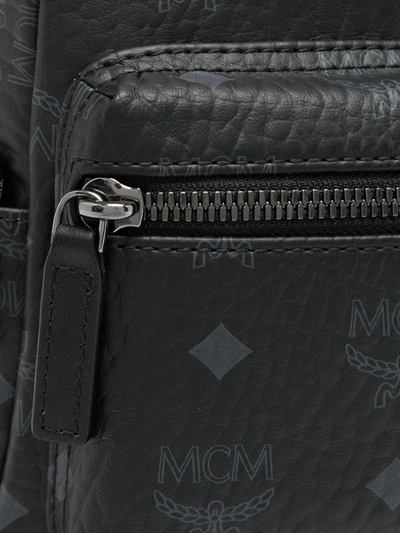 Shop Mcm Micro Stark Stud-embellished Backpack In Black