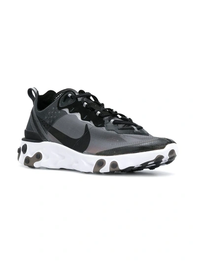 Nike React Element 87 Sneakers In Black In Black