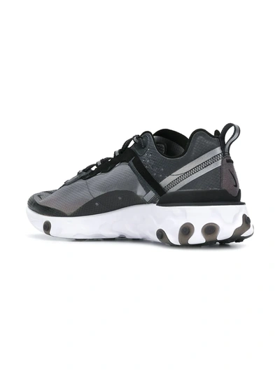 Nike React Element 87 Sneakers In Black In Black