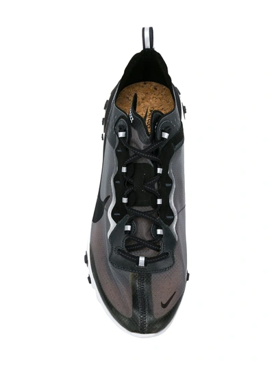 Nike React Element 87 Sneakers In Black In Black