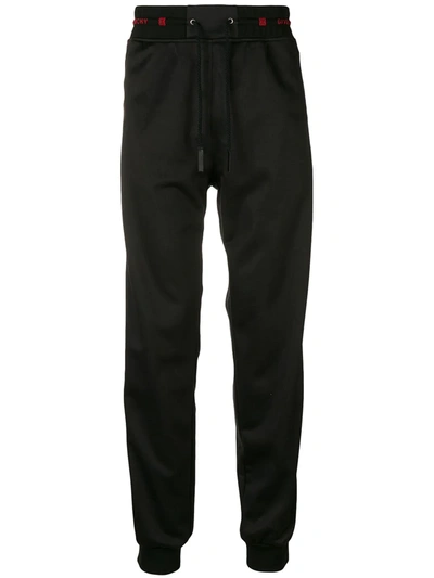 Shop Givenchy Drawstring Track Trousers In Black