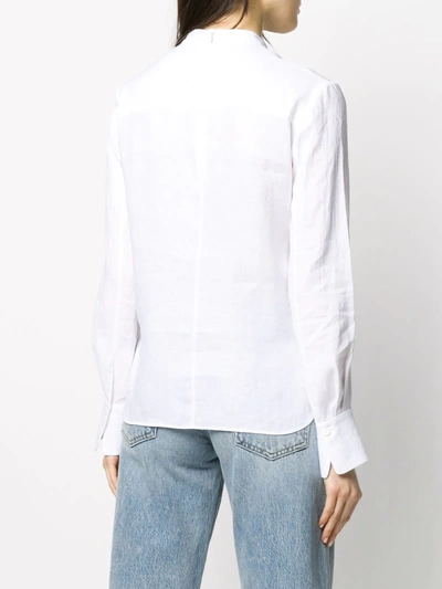 Shop Chloé Floral Embroidered Blouse In White