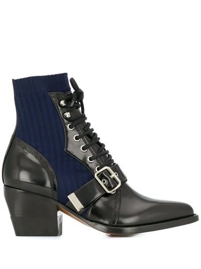 Shop Chloé Sock Style Ankle Boots In Black