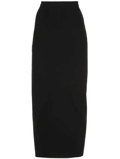 Shop Rick Owens Larry Knit Skirt In Black