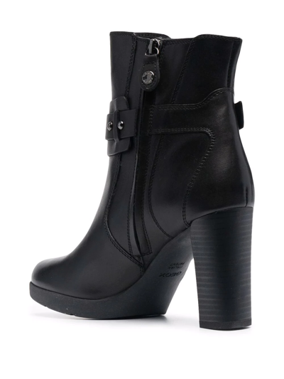 Shop Geox Heeled Ankle Boots In Black