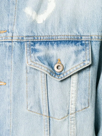 Ih Nom Uh Nit In Nom Uh Nit Denim Jacket With Print On The Back In Blue