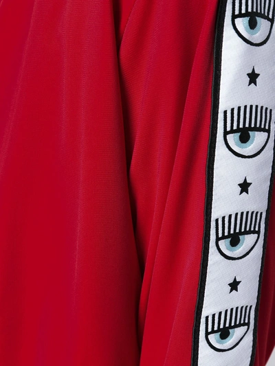 Shop Chiara Ferragni Eye Print Zipped Top In Red