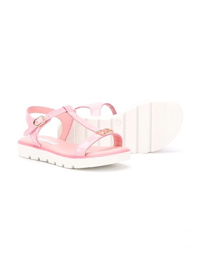 Shop Dolce & Gabbana Dg Crystal-embellished Sandals In Pink