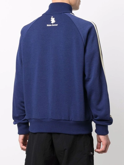 Shop Adidas Originals X Wales Bonner Zip-up Sweatshirt In Blue
