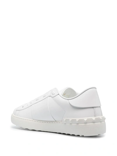 Shop Valentino Logo Print Sneakers In White