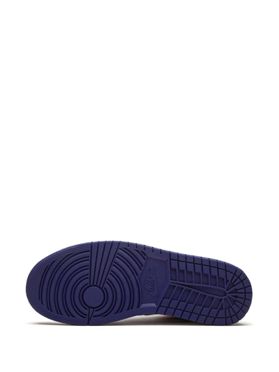 Jordan Air  1 Mid "royal Blue/laser Orange" Sneakers In Blue