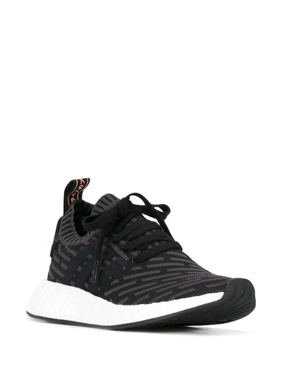 Shop Adidas Originals Nmd_r2 Primeknit Sneakers In Black