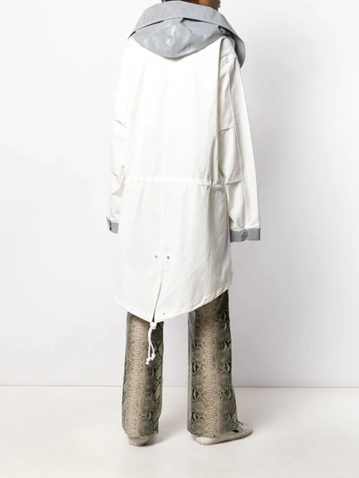 Ambush Oversized Hooded Coat In White