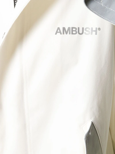 Ambush Oversized Hooded Coat In White