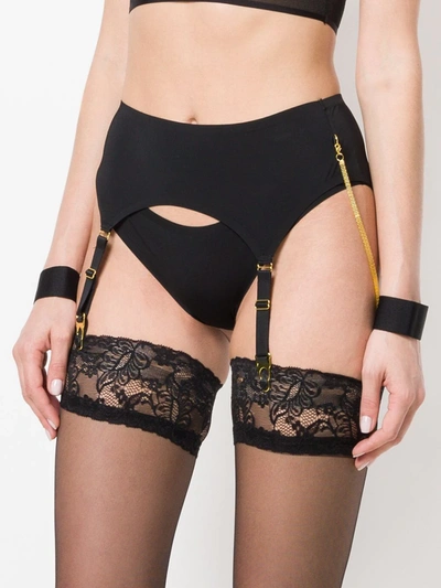 Maison Close Tapage Nocturne Garter Belt In Black