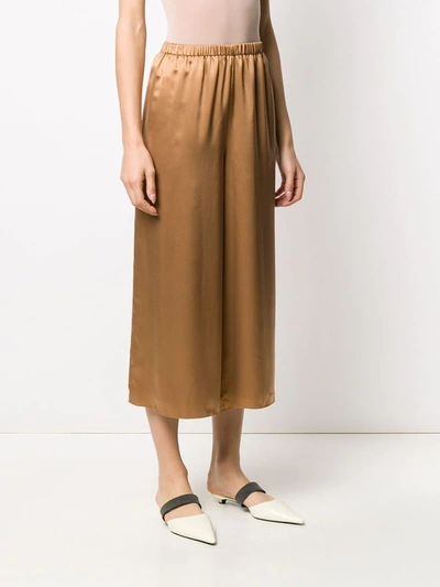Shop Theory Cropped Flared Trousers In Neutrals