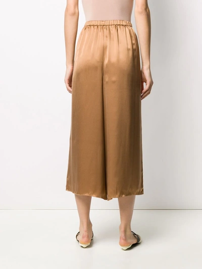 Shop Theory Cropped Flared Trousers In Neutrals