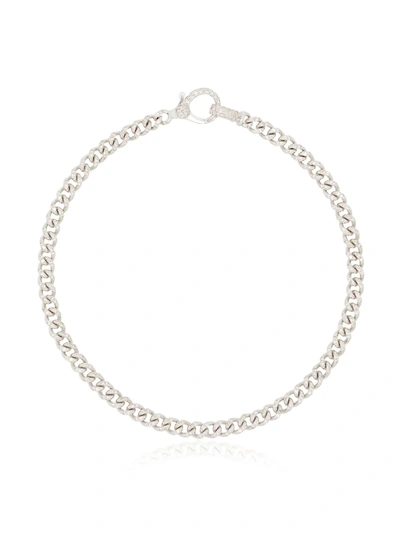 Shop Shay 18kt White Gold Chain-link Bracelet In Silver