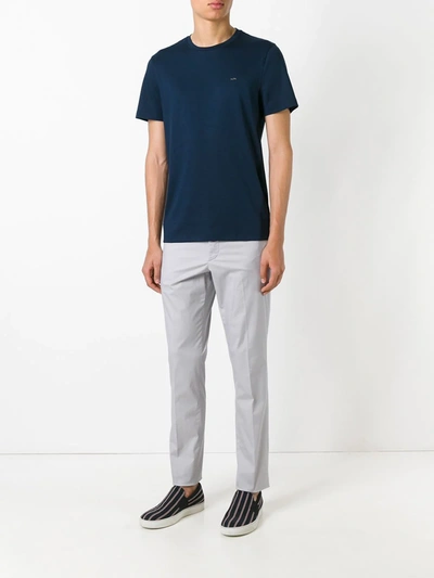 Michael Kors Short-sleeve Logo T-shirt In Blue