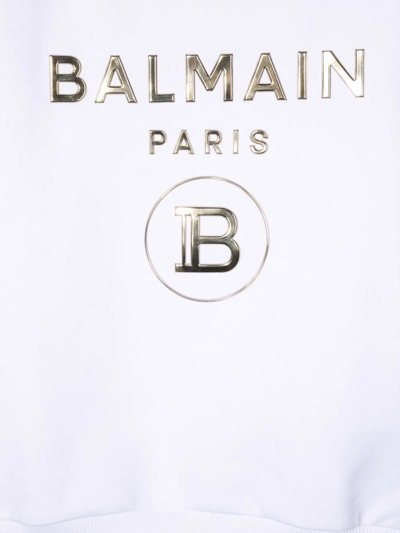 Balmain Logo-print Sweatshirt In White