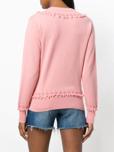 Shop Barrie Romantic Timeless Cashmere V Neck Pullover In Pink