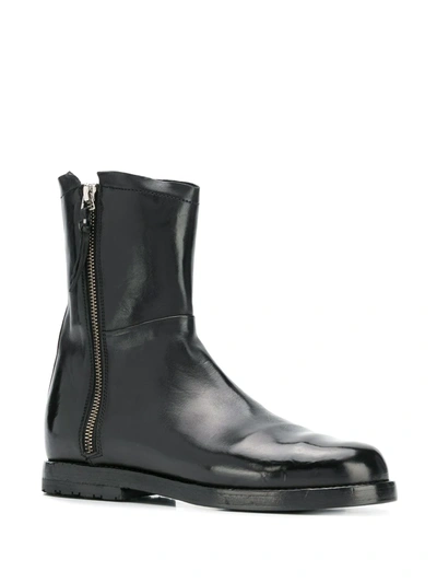 Shop Alberto Fasciani Side Zip Ankle Boots In Black