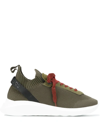 Shop Dsquared2 Speedster Sock-fit Sneakers In Green