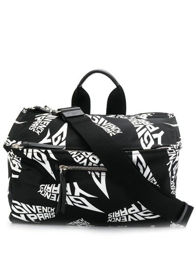 Shop Givenchy Logo Print Tote Bag In Black