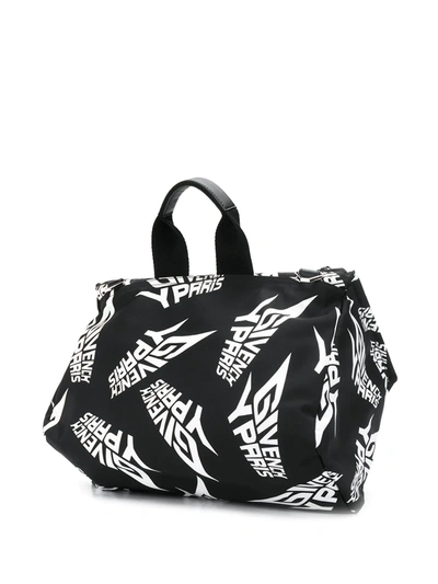 Shop Givenchy Logo Print Tote Bag In Black