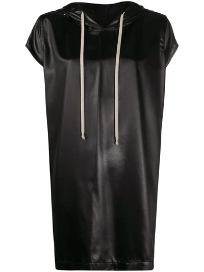 Shop Rick Owens Performa Hooded Jumbo T-shirt In Black