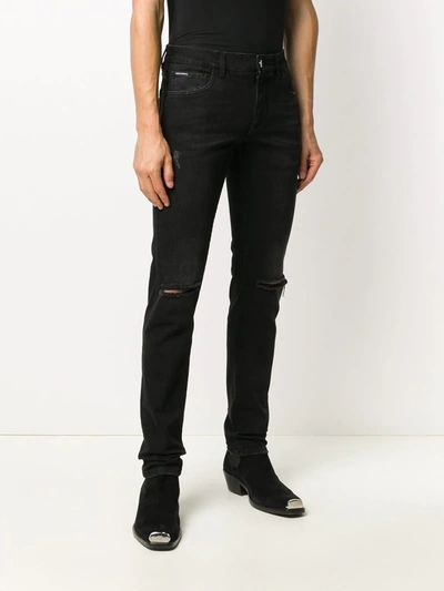 Shop Dolce & Gabbana Slim-fit Jeans In Black
