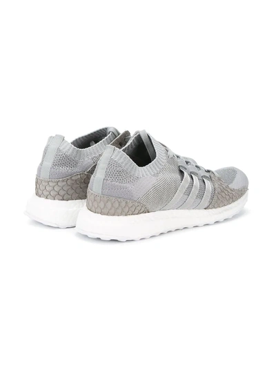 Shop Adidas Originals X Pusha T Eqt Support Ultra Primeknit "grayscale" Sneakers In Grey