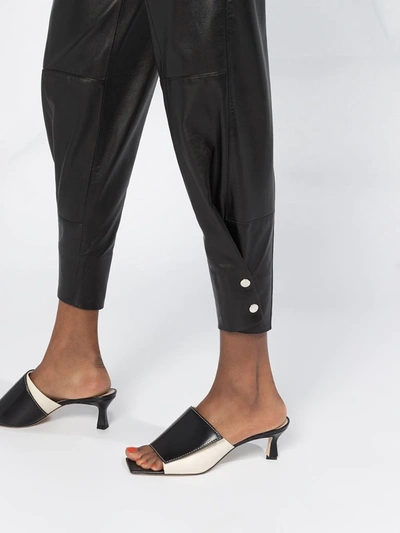 Shop Isabel Marant Xiamao High-waisted Leather Trousers In Black