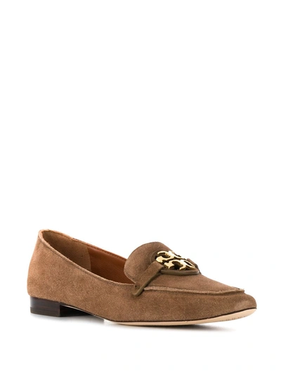 Shop Tory Burch Miller Logo Loafers In Neutrals