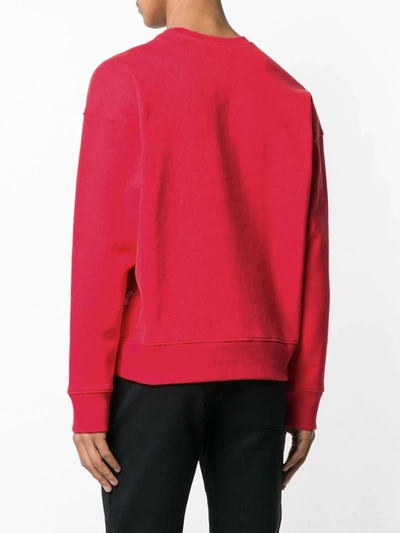 Shop Ktz Mountain Letter Embroidered Sweatshirt In Red