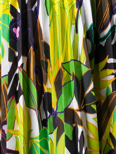 Valentino Monkeys Forest Print Long Skirt In Green In Green