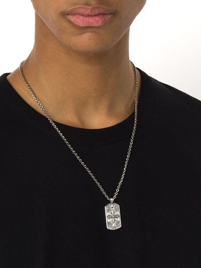 Shop Emanuele Bicocchi Tag Chain Necklace In Silver