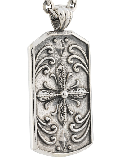 Shop Emanuele Bicocchi Tag Chain Necklace In Silver