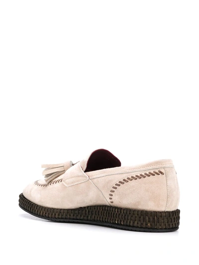 Shop Dolce & Gabbana Tassel-detailed Loafers In Neutrals
