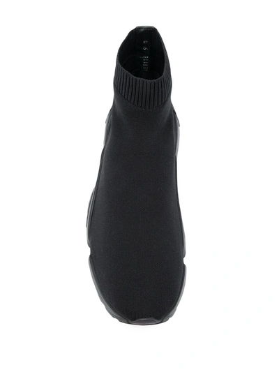 Ferragamo Sock-style High-top Sneakers In Black