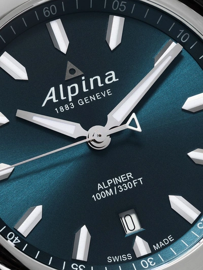 Shop Alpina Alpiner Quartz 42mm In Blue