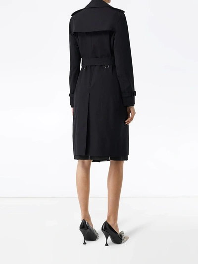 Shop Burberry The Chelsea Trench Coat In Blue