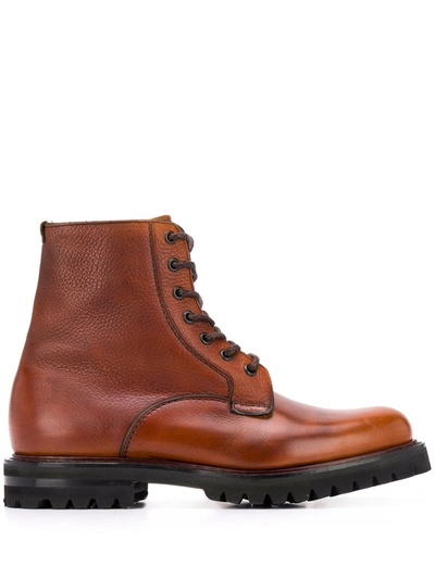 Shop Church's Ankle Lace-up Boots In Brown